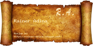 Rainer Adina névjegykártya